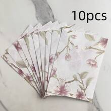 10pcs/20pcs Elegant Golden Foil Envelopes - Premium Textured Lay Flat Invitation Covers With Self-Seal Closure - Special Occasion Gift Envelopes (12.5cm X 17.5cm) School Supplies,Back To School