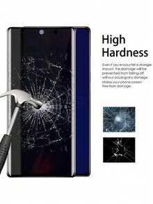 1 片 9H 弧形防窥透明钢化玻璃屏幕保护膜，适用于 Redmi Note 14Pro、13Pro+、14Pro+、荣耀 50、70、90、100、200、300、400、Magic 5、6、7 Lite、Oppo Reno、Realme、Vivo、Galaxy。防窥、防刮、防爆，防隐私屏幕保护膜。不支持指纹识别。防水防震防摔防指纹全覆盖