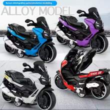 1pc Zinc Alloy Interactive Pull Back Motorcycle Toy - Extreme Detail Imitation, Exquisite Holiday Gift. It Can Also Be Collected And Displayed, As A Christmas Gift, For Collection,Back To School - Multicolor - View 18