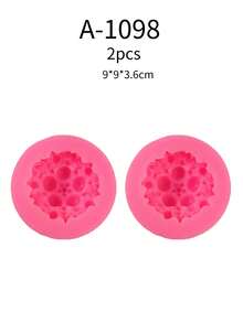 1pc Floral Silicone Baking Mold, Plaster Flower Shaped Resin Casting Mold For DIY Fragrance Stone, Aromatherapy Crafting - Pink - View 9