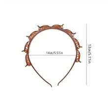 2pcs Woven Hairbands & Bangs Clips Hair Accessories, Multi-Layer Hollow Headband & Hair Clips Top Clips