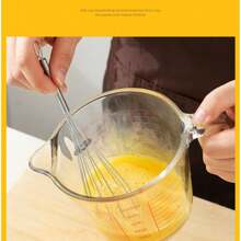 1pc Glass Liquid Measuring Cup, Safe For Preparation, Baking, Cooking, Oven Preheating, Dishwasher, Freezer, And Microwave