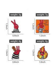 1 Stück bezauberndes rotes Tier Spiel Zubehör Kaninchen Gefängnis, vielseitiger personalisierter Metall-Anstecker zur Kleidung Dekoration
