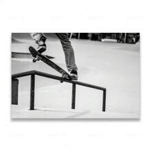 1pc/3PCS Wall Arts Posters Frameless Skateboarding Extreme Sports Posters Prints Black White Photo Canvas Painting Wall Art Pictures Room Decor Skateboard Lover Gift Vintage