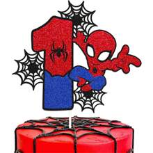 Disney 1-8-Year-Old Spider Man Themed Birthday Cake Decoration Plugin, Birthday Party Cake Decoration, Celebration Cake Decoration