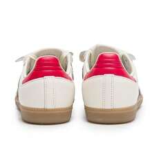 Adidas Originals 男女通用休闲鞋，阿迪达斯 Originals Samba LT 复古德国训练鞋，轻便T字头鞋，舒适休闲运动鞋 - 白/黑色/淺猩紅 - 查看 7