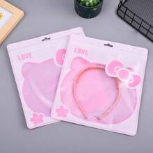 Sanrio 10Pcs Sanrio Hello Kitty Ziplock Bag Ornament Makeup Packing Plastic Seal Bag Nail Art Packaging Bags