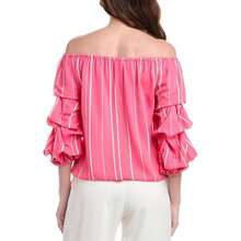 Blusa con hombros descubiertos - Rosa - Ver 1