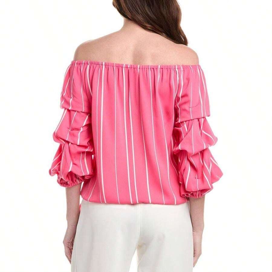Blusa con hombros descubiertos - Rosa - Ver 1