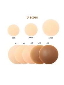 2pcs/Set 8cm Reusable Solid Nipple Covers, Washable - Multicolor - View 4