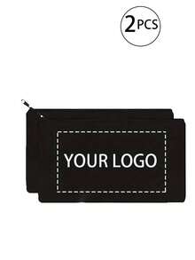 定制徽标化妆包个性化化妆袋，商务散装 DIY 盥洗包，女士旅行收纳包，耐用白色带拉链可定制位置印花白色/黑色帆布拉链袋，男女通用成人无香化妆包，彩色，可爱，迷人，简约，有趣，卡哇伊，Y2K，极简主义，通勤，商务休闲，基础款，定制，个性化，独特，定制，送给他的理想礼物，送给她、她、家人、朋友、女朋友的理想礼物