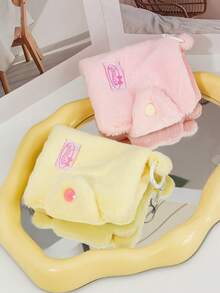 Cute Plush Kawaii Cartoon Plush Bluetooth Headset Protective Cover Girl Design Small Wallet Wireless Earphone Cases With With Keychain Compact Coin Pouch & Card Holder With Keychain, - Multicolor - View 9