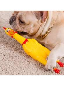 1 szt. Nowe zabawki dla psów z piszczącym dźwiękiem, wrzeszczący kurczak, zabawka do żucia dla psa, zabawna żółta gumowa zabawka z odpowietrznikiem, kurczak 16 cm, 29 cm, 35 cm