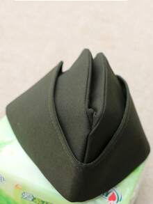 1 Piece, Police Hat, Black, Adult, Policewoman, Cosplay, Props, Russian, Boat-Shaped Hat, Men's, Women's, Military Cap, Stewardess Cap, Soviet, Hat, Square Dance Hat, Sailor Dance Hat, Retro Show Hat - A - View 10