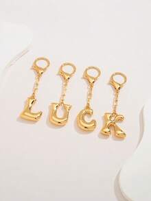 MECYLIFE 1pc Personalized Mini Bubble Letter Keychain, Versatile Accessory For Women Bags Halloween Accessories Teachers Day Christmas Gift Ideas Bag Accessories Lanyards With Id Holder Car Accessories Bag Charms Car Friend Sister - Mini Letters - View 10