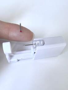 Kit desechable de herramientas para perforación de nariz con aguja de perforación, fácil de usar y portátil - Rojo - Ver 1