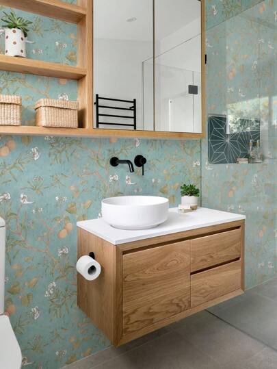 44.5*100cm Peel Stick Wallpaper Roll Vinyl Material ative Self Adhesive Home Bohemian Vintage Bloemen Pattern Bedroom, Living Room, Kitchen, Bureau view 3