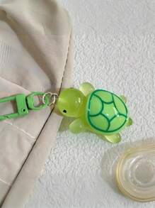 12/6/3/1 pieza Llavero pequeño de tortuga que brilla en la oscuridad, dije de tortuga acrílica para bolso, llavero de resina de animal de dibujos animados para bolso y mosquetón, regalo de novedad para fiestas, accesorios de moda para decoración de mujeres