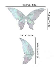 1 pieza Alas de hada con mariposa de lámina caliente, adecuadas para todo tipo de fiestas, bares, cosplay, festivales de música y Halloween