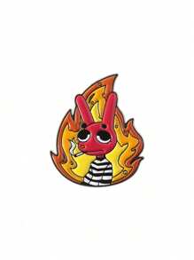 1 Stück bezauberndes rotes Tier Spiel Zubehör Kaninchen Gefängnis, vielseitiger personalisierter Metall-Anstecker zur Kleidung Dekoration