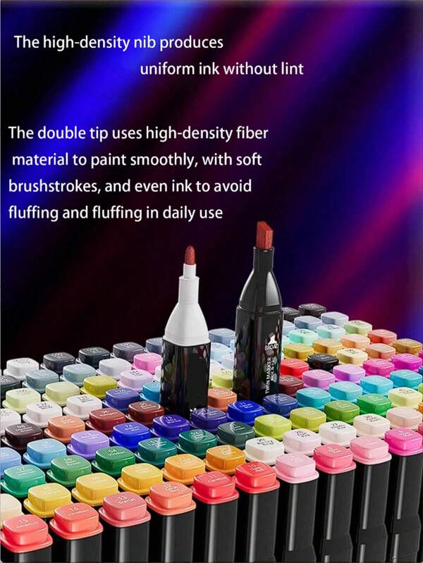 Double-Ended Marker Pen Set, Alcohol, Oil, Watercolor, Note Pen, Art And Painting Special Colored Pen (Some Accessories, Random Color)