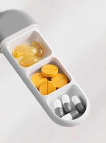 1pc Three-Compartment Pill Box For Three Meals A Day Mini Portable Pill Storage Box Waterproof And Moisture-Proof Travel Medicine Storage Box Weekly Pill Box Medicine Dispenser Suitable For Outdoor Camping Hiking Fishing Preventing Moisture Mountain Climbing And Travel