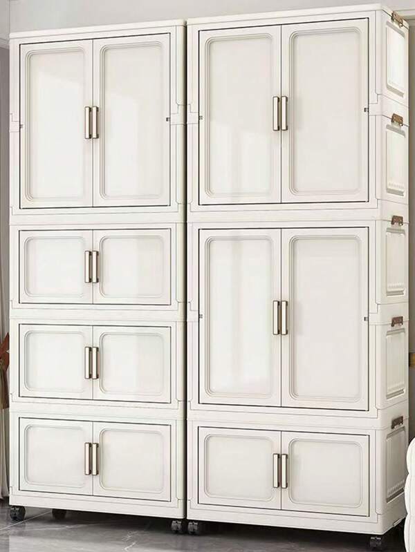 5/4/3/2/1 Layer Easy Install Baby Wardrobe Thicker Baby Storage Cabinet Home Food Organization Box Kids Clothes Closet