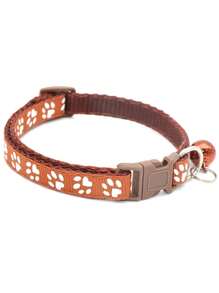 Colliers de clochettes colorés et mignons pour chats et chiens, colliers de chat réglables avec clochettes, colliers amusants et de bandes dessinées à motif de patte, fournitures pour chat collier de patte d'animal de compagnie, patch de collier de chien à motif de patte, collier à clochette, collier de chat avec boucle, accessoires de voyage essentiels