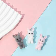 Bộ 6 mặt dây chuyền nhựa hình động vật rừng nhỏ dễ thương, tự làm vòng cổ, móc khóa, bông tai, trang sức. - Pha trộn màu sắc - Xem 2