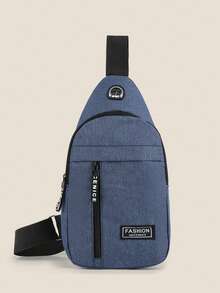 1pc Men's Shoulder Bag, A Father's Day Gift, A Multifunctional Chest Bag For Hiking, A Lightweight Shoulder Backpack, A Funny Gift Side Bag Hiking Accessories Pouch - Multicolor - View 7