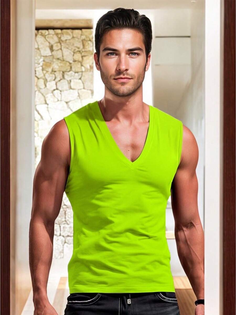 Men Shirts - Neon Yellow - View 1