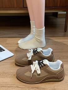 2025 New Casual German Training Shoes, Meilad Academy Style Double Lace Up Flat Shoes, Board Shoes, White Shoes, Flat Shoes, Casual Shoes, Sports Shoes, Thick Soled Fashion