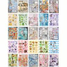 45pcs/Pack Japanese Style Die Cut Stickers, For DIY Scrapbook, Planner Decoration,School Supplies,Back To School