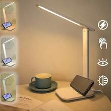 1pc Led Desk Lamp Eye-Protection Study Reading Lamp, Writing Specific, Bedroom Bedside Lamp, Dormitory Plug-In Table Lamp