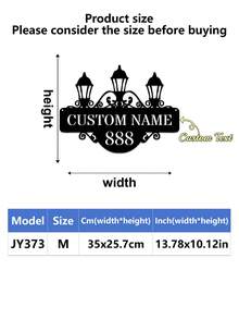 1pc Personalized Metal House Number, Custom Home Address Number Sign, House Number Plate, Wall Art, Housewarming, Birthday, Thanksgiving/Mother's Day/Father's Day, Personalized Gift For Family/Friends - Multicolor - View 79