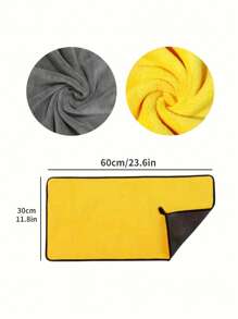 1 pieza Toalla de microfibra superabsorbente para limpieza de autos - Toalla mullida y gruesa de tamaño extra grande para pulido y cuidado del auto y limpieza del hogar, sin necesidad de electricidad, ideal para uso en exteriores, baño, cocina y patio