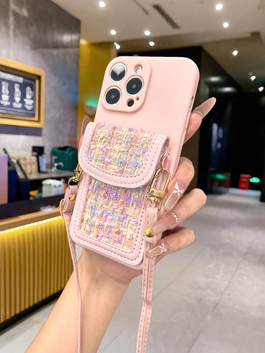 Bolso cruzado con diseño de rombos en diagonal, unicolor con borde recto, rosa, minimalista, funda protectora de teléfono gruesa y a prueba de golpes, adecuada para iPhone 15 XR/7/8, iPhone 15 Pro Max/12 Pro Max/13 Pro Max/14 Pro Max 13 14 11 12P 14 Women P11 Soft Shell P12 Anti-Caída XS.XR /78P.78GES2, adecuada para A134G A22 A21S A514G A52 S22 Ultra A335G, adecuada para Redmi 10 Redmi Note 114G Redmi 11 Lite A53 TPU A14/A23/S23 Ultra S24 A14 A15 S23 A73 Funda de teléfono Redmi