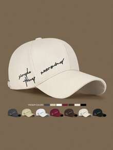 1pc & Versatile Letter Embroidery Baseball Cap, Fashionable Streetwear Style For Students - Baseball Cap - View 11