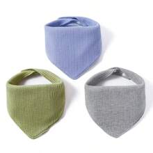 Customizable Name 1/3pcs Soft Breathable Baby Bibs, Adjustable Snap Closure, Absorbent Stain Resistant Newborn Bibs For Feeding Drooling And Meals, Baby Shower Gift, Bandana Style - Multicolor - View 10