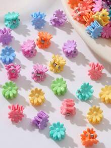 50pcs Children Hair Clips - Colorful Daisy/Starburst Hair Clips - Girl Hair Accessories - Baby Daily Decor - Festival Party Hair Decoration - Multicolor - View 3