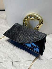 2025 Sparkling Crystal Wristlet & Hand Carry Evening Bag, Sophisticated Craftsmanship Luxury Party Clutch, Elegant Formal Occasion Purse For Ladies - Multicolor - View 14