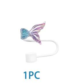 4/1pc Nắp ống hút hình nàng tiên cá, Nàng tiên cá, Đuôi cá, Sao biển, Vỏ sò, Nắp ống hút chủ đề bờ biển mùa hè cho 30 & 40 Oz. Nắp ống hút silicon không thể trả lại, Đầu ống hút có thể tái sử dụng, Nắp ống hút chống bụi 10mm, Thích hợp cho cắm trại và hoạt động ngoài trời, Phụ kiện cốc, Đồ dùng học tập - Nhiều màu - Xem 15