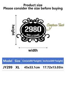 1pc Personalized Metal House Number, Custom Home Address Number Sign, House Number Plate, Wall Art, Housewarming, Birthday, Thanksgiving/Mother's Day/Father's Day, Personalized Gift For Family/Friends - Multicolor - View 87