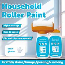 500g/100g Latex Paint Wall Repair, Coverage & Roller Kit Combo, Water-Based Odorless, With Built-In Brush Head, Convenient & Practical, Healthy & , Suitable For Indoor, Nursery, Living Room, Bedroom
