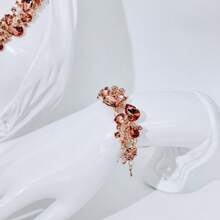 Set Of Luxury Elegant Women Jewelry Set, Fashionable Necklace Earrings Bracelet 4pcs, Suitable For Bride Wedding, Gala, Formal Occasion