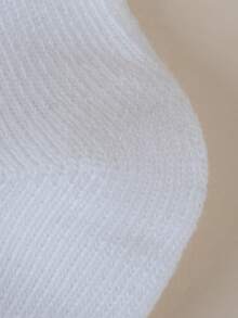 6 双白色蕾丝边袜子，透气柔软甜美时尚四季袜，学院风女婴舞蹈袜 - 白色 - 查看 4