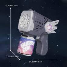 儿童 10 孔电动自动泡泡枪带 LED 灯 - 塑料材质，手持式设计，非常适合户外玩耍和送礼（不含泡泡液），户外游乐设备|好玩的设计|多层次游乐体验，儿童泡泡枪套装 - 彩色 - 查看 6