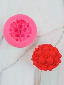 1pc Floral Silicone Baking Mold, Plaster Flower Shaped Resin Casting Mold For DIY Fragrance Stone, Aromatherapy Crafting - Pink - View 5