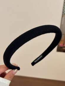 5条装，周长38厘米/14.96英寸，女士黑色、白色、卡其色、棕色针织发带，时尚百搭高端简约纯色发饰，适合日常佩戴、通勤、发型设计、化妆、服装搭配等场合。 - 彩色 - 查看 5