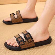 Pantuflas casuales para hombres, sandalias ligeras y cómodas de correa deslizable para verano y playa